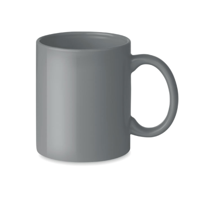 COLOUR CERAMIC POTTERY MUG 300ML in Grey