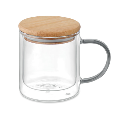 DOUBLE WALL BOROSILICATE MUG in Grey