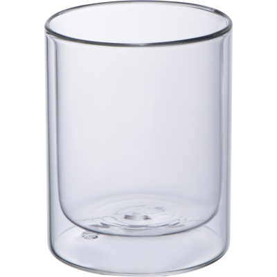 DOUBLE-WALLED GLASS CUP 330ML in Clear Transparent