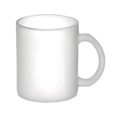 GLASS SUBLIMATION MUG 300ML in White