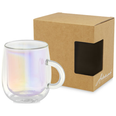 IRIS 330 ML GLASS MUG in Multi Colour