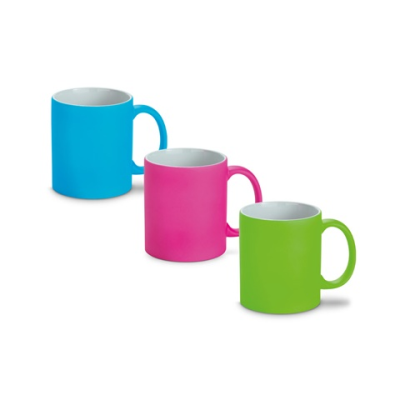 LYNCH 350 ML NEON FLUORESCENT FINISH CERAMIC POTTERY MUG