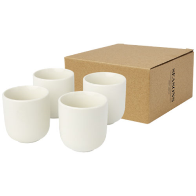 MALE 4-PIECE 90 ML ESPRESSO CUP in White