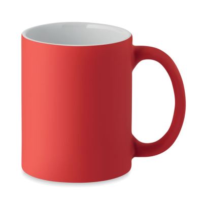 MATT COLOUR MUG 300 ML in Red