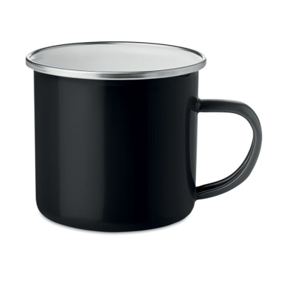 METAL MUG with Enamel Layer in Black