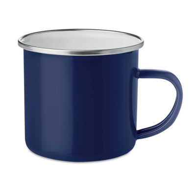 METAL MUG with Enamel Layer in Blue