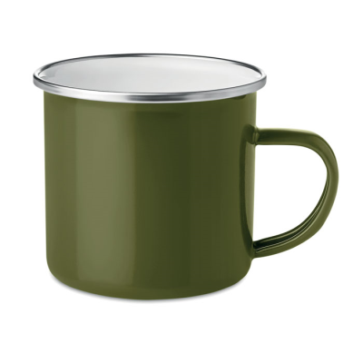 METAL MUG with Enamel Layer in Green