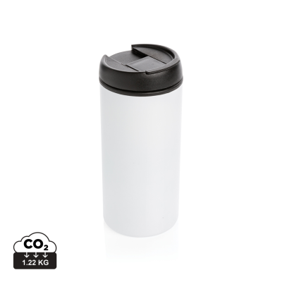 METRO RCS RECYCLED STAINLESS STEEL METAL TUMBLER in White