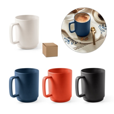 MIGHTY CERAMIC POTTERY MUG with Cylindrical Body