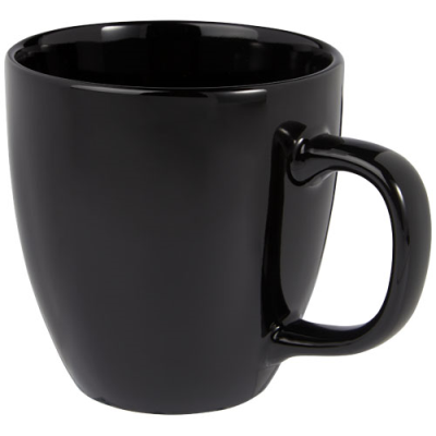 MONI 430 ML CERAMIC POTTERY MUG in Solid Black