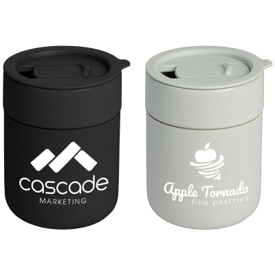 OBSIDIAN - 270 ML MATTE CERAMIC POTTERY AND SILICON MUG W & LID