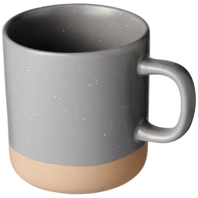 PASCAL 360 ML CERAMIC POTTERY MUG in Grey