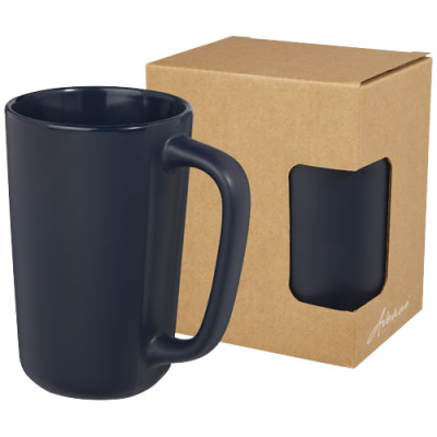 PERK 480 ML CERAMIC POTTERY MUG in Navy