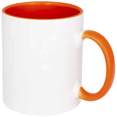 PIX 330 ML CERAMIC POTTERY SUBLIMATION COLOUR POP MUG in Orange