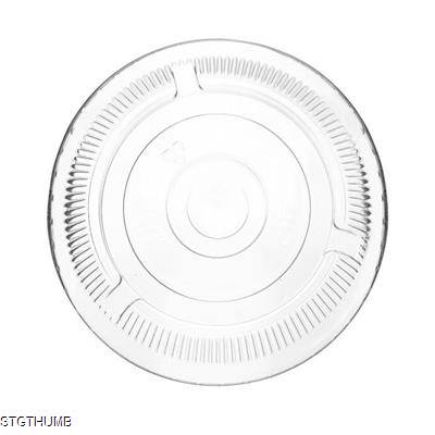 PLA FLAT CUP LID with Straw Hole (Fits 16 & 22Oz)