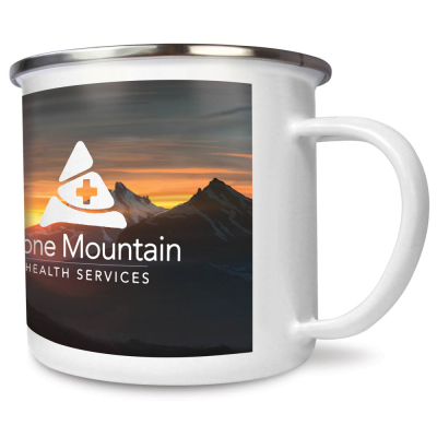 PREMIUM FULL COLOUR STEEL RIM ENAMEL MUG SET (285ML & 10OZ)