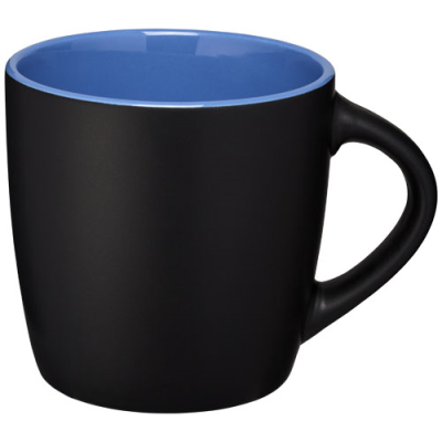 RIVIERA 340 ML CERAMIC POTTERY MUG in Solid Black & Blue