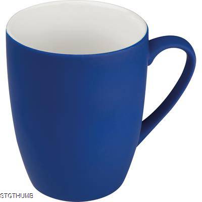 RUBBER CERAMIC POTTERY MUG in Blue