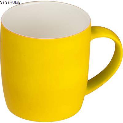 RUBBER CERAMIC POTTERY MUG in Yellow