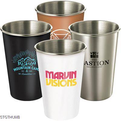 STAINLESS STEEL METAL CUP 400ML