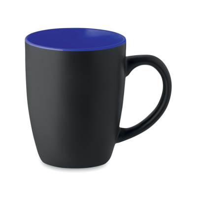 TWO TONE CERAMIC POTTERY MUG 290 ML in Blue