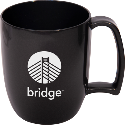 UK MANUFACTURED PRIME PLASTIC MUG - 330ML BLACK