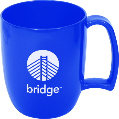 UK MANUFACTURED PRIME PLASTIC MUG - 330ML BLUE