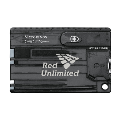 VICTORINOX SWISSCARD QUATTRO in Clear Transparent Black