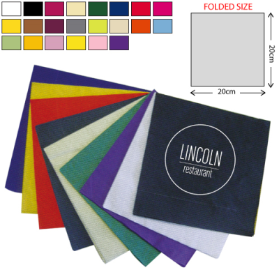 AIRLAID DINNER NAPKIN - COLOUR (40X40CM)