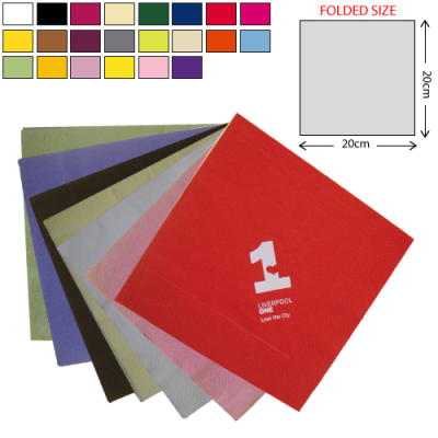 PAPER DINNER NAPKIN 3PLY - COLOUR (40X40CM)