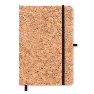 A5 CORK NOTE BOOK 96 LINED in Black