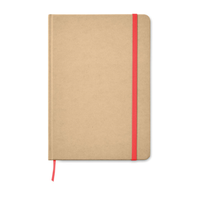 A5 RECYCLED NOTE BOOK 80 LINED in Red