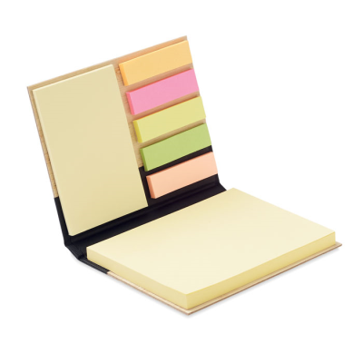 BAMBOO STICKY NOTE MEMO PAD in Black