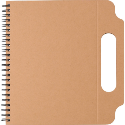 CARDBOARD CARD NOTE BOOK in Brown