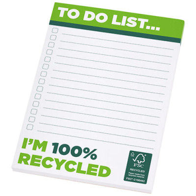 DESK-MATE® A6 RECYCLED NOTE PAD in White