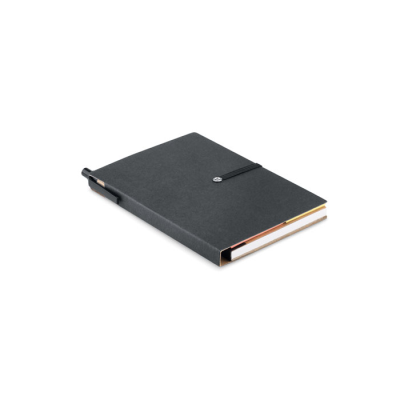 NOTE BOOK W & PEN & MEMO PAD in Black