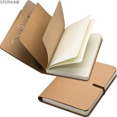 NOTE BOOK with Brown Elastic Rubber Band