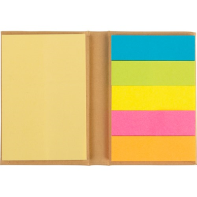 NOTE BOOK with Sticky Notes in Brown