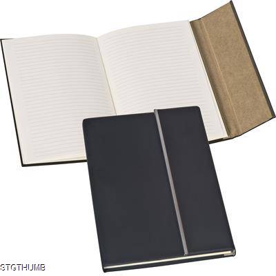 RUBBERISZED A5 NOTE BOOK with Metal Stripe