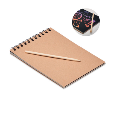 SCRATCHING PAPER NOTE BOOK in Brown