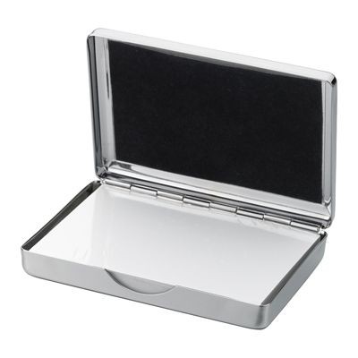 SMOOTH BOX MEMO NOTE PAD HOLDER in Silver