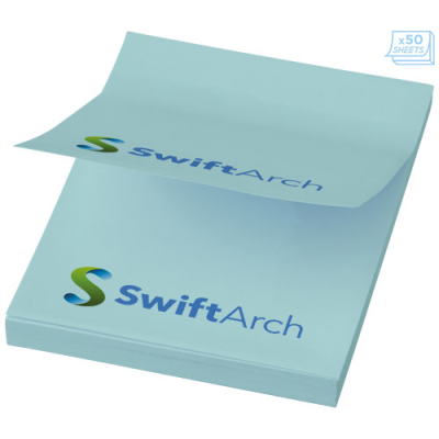 STICKY-MATE® A8 STICKY NOTES 50X75MM in Light Blue