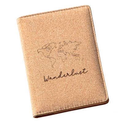 BRANDED NATURAL CORK PASSPORT COVER