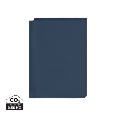 VINGA BALTIMORE RCS RECYCLED POLYESTER RFID PASSPORT COVER in Navy