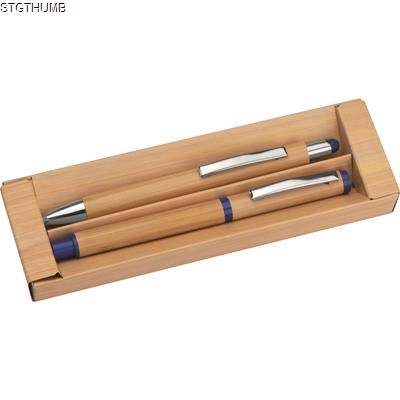 BAMBOO WRITING SET in Blue