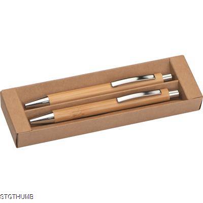 BAMBOO WRTING SET in Beige