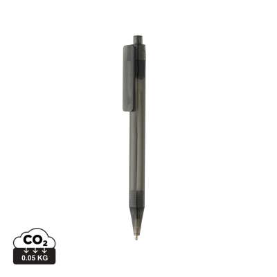 GRS RPET X8 CLEAR TRANSPARENT PEN in Black