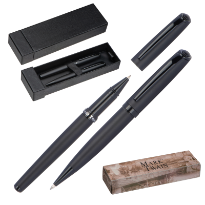 MARK TWAIN WRITING SET in Black