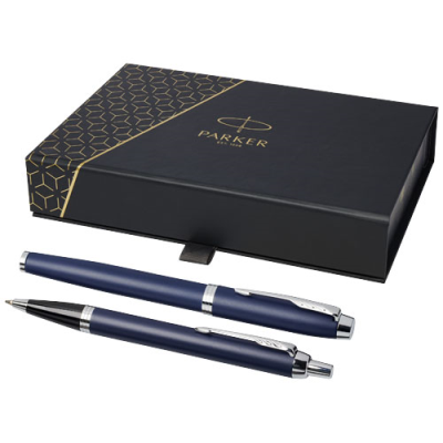 PARKER IM ROLLERBALL PEN AND BALL PEN SET in Navy