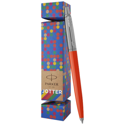 PARKER JOTTER CRACKER PEN GIFT SET (BLUE INK) in Red